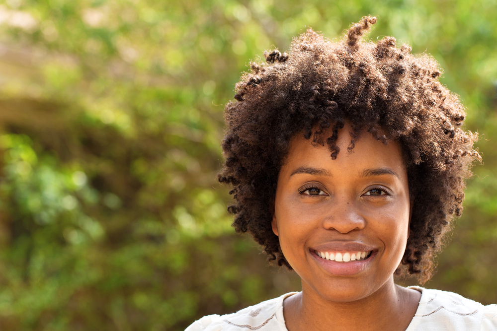 woman smiling
